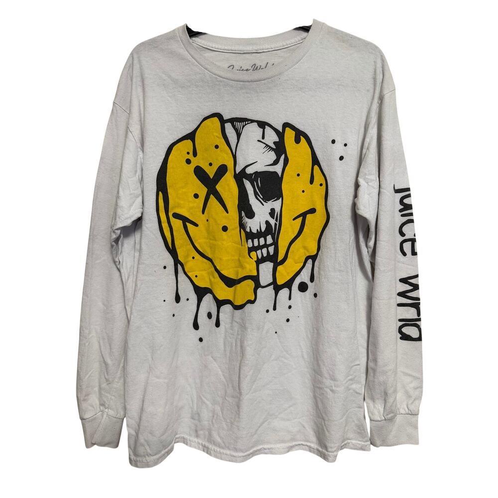 Juice Wrld 999 Club Smiley Face Skull Logo Long Sleeve Mens Size M